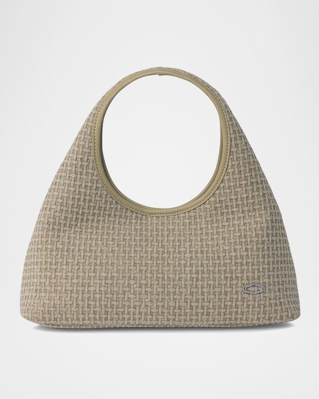 Waffle Canvas Top-Handle Bag